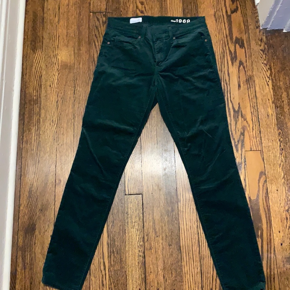 Gap, 1969 Green Corduroy Legging Jean, size 27r